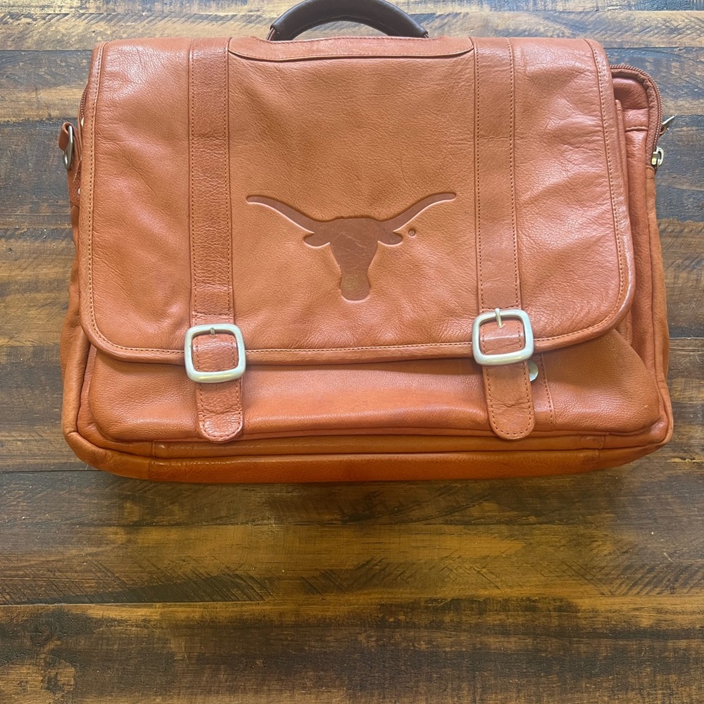 Brown Leather Texas Messenger Bag